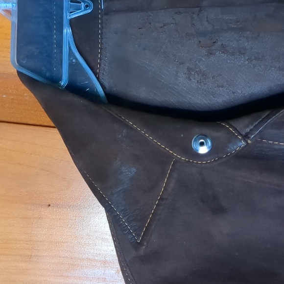 Vintage snap front closure 💯 suede leather long sleeve western style shirt - Picture 10 of 10